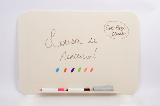Lousa de Acrílico - Bege Claro