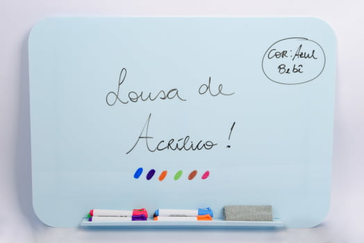 Lousa de Acrílico - Azul Bebê