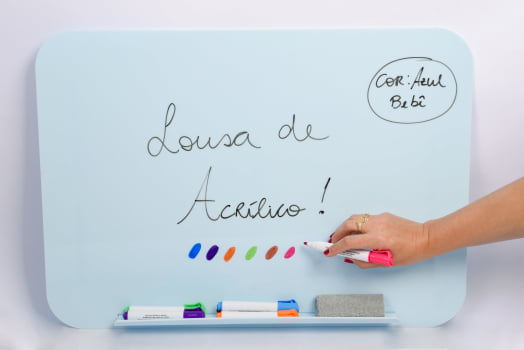 Lousa de Acrílico - Azul Bebê