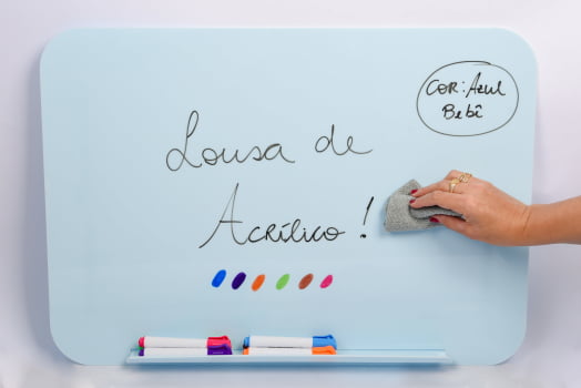 Lousa de Acrílico - Azul Bebê