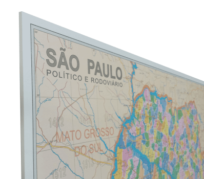 Quadro Mapa do Estado de São Paulo - Lousa