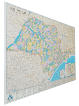 Quadro Mapa do Estado de São Paulo - Lousa