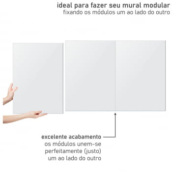 Quadro Mural Lousa - Branco + 01 Marcador